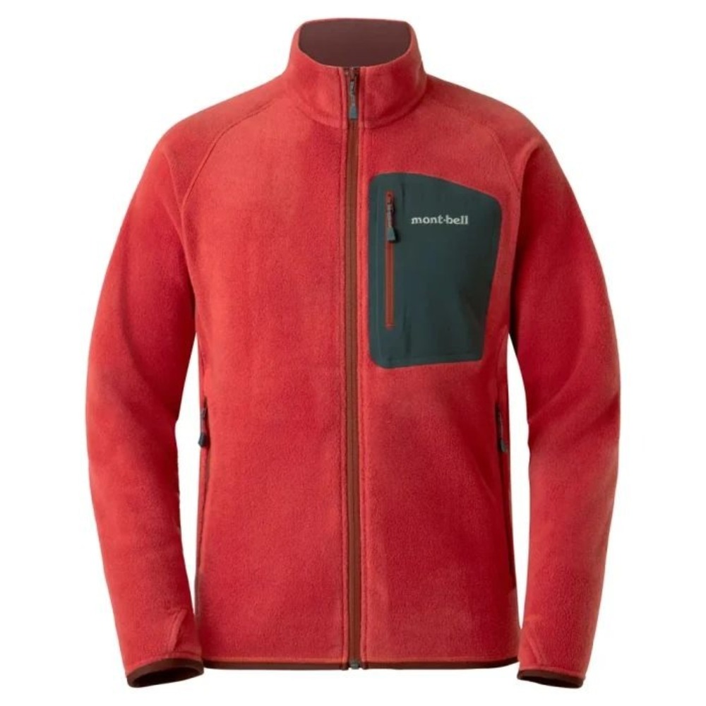 Montbell Red Fleece Jacket M Gorpcore Japanese Brand Outdoor Y2K Vintage